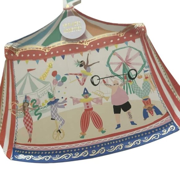 NWT - Meri Meri Paper Circus Paper Plates (set of 16) - Picture 2 of 2